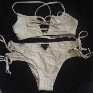 White eyelet bikini